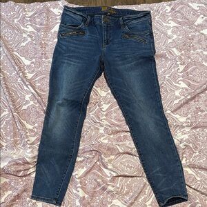 Kut from the Kloth Indigo Skinny Jeans with Zipper Details